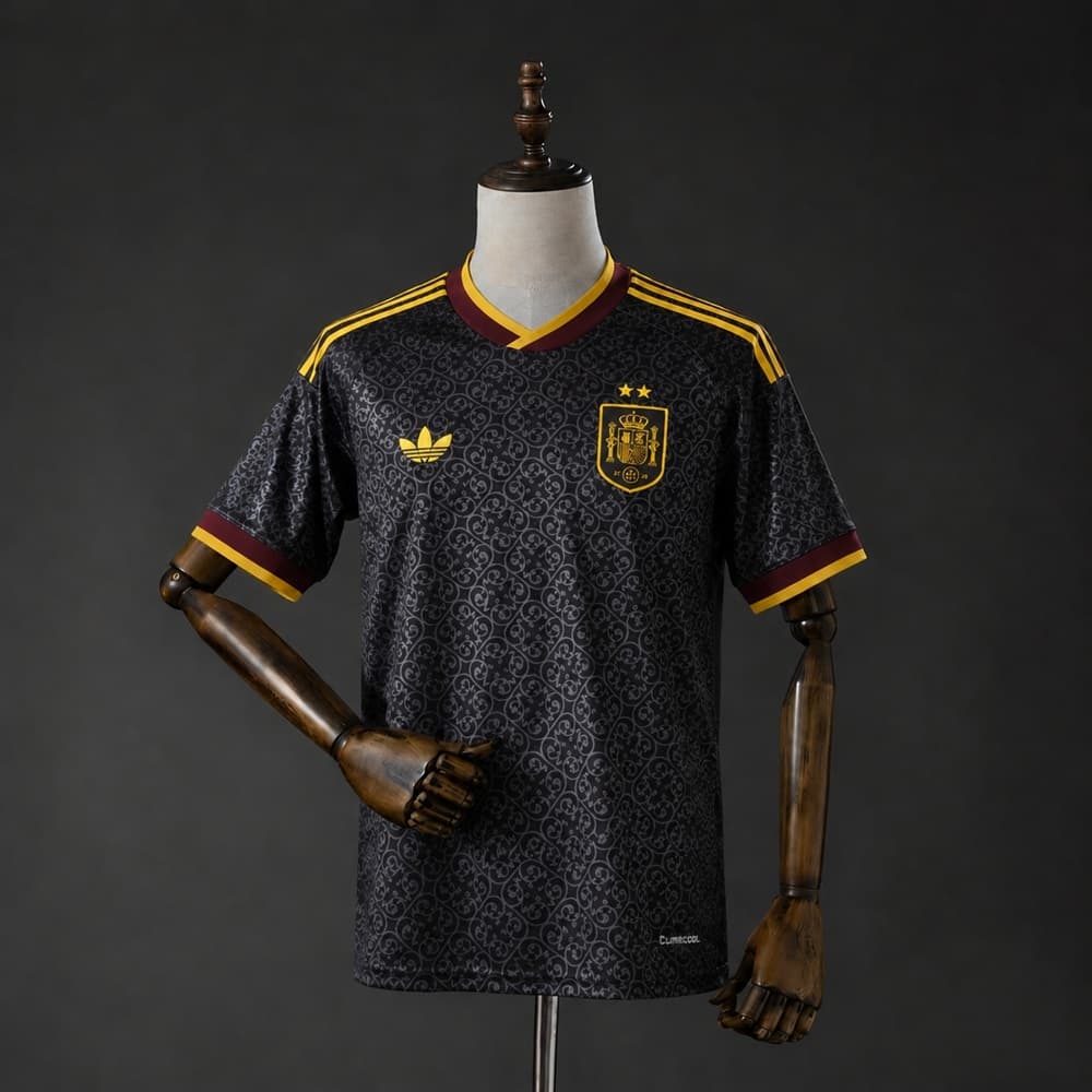 Camisola Espanha 2026 Edição Especial Preta 2 Estrelas