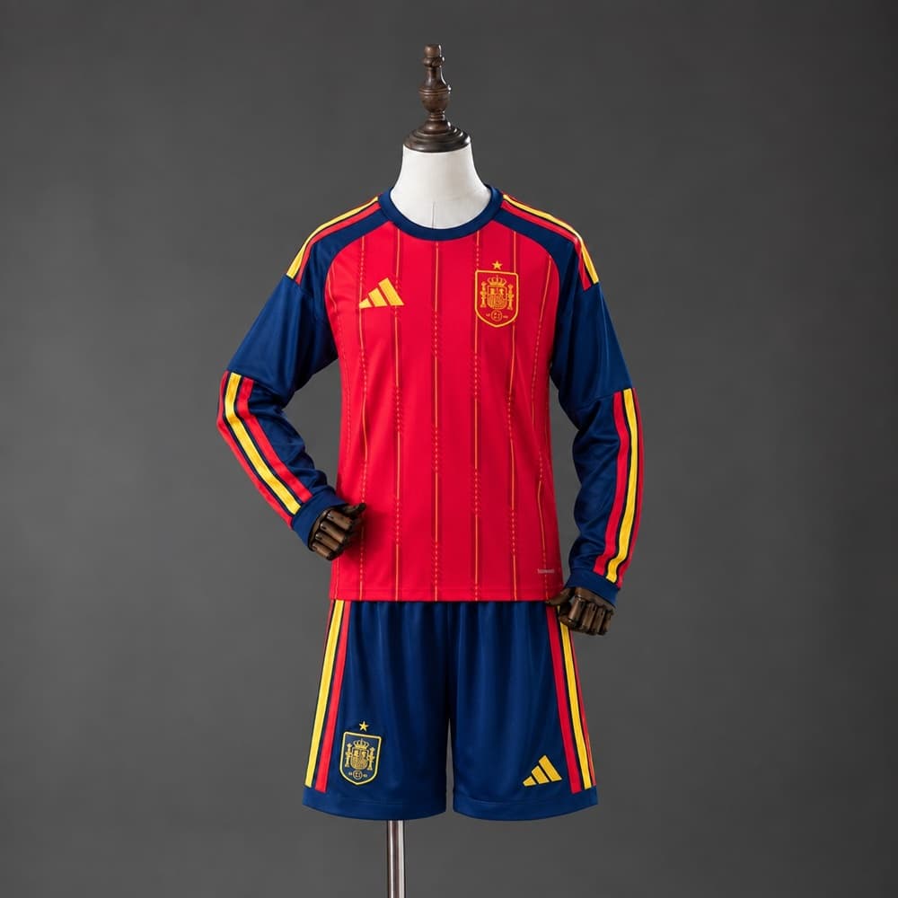 Kit Infantil Manga Comprida Principal Espanha 2026
