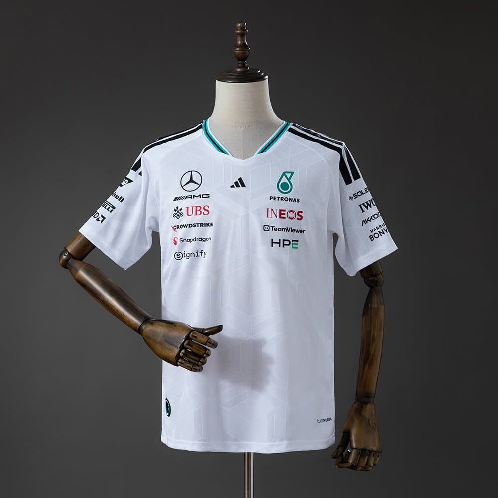 T-Shirt Mercedes-AMG Petronas F1 2026 Branca/Verde